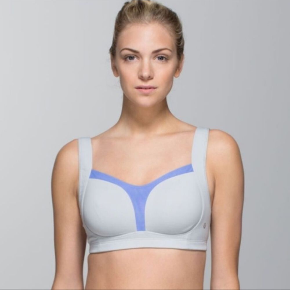 Lululemon Ta Ta Tamer II Silver Spoon & Lullaby Blue Purple 34DD